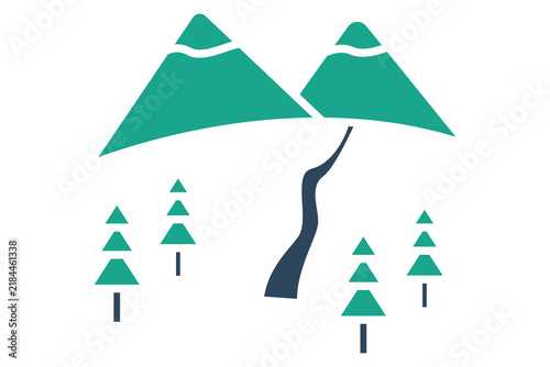 Nature icon. solid icon style. icon related to holiday. summer elements vector illustration
