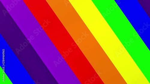 Vibrant rainbow diagonal stripes sliding abstract motion background with smooth flowing colors
