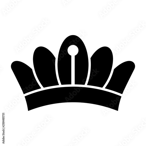 Bild auf Leinwand Black crown symbol icon royalty luxury sign