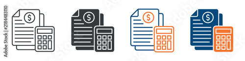 Budget Icon Set Multiple Style Collection
