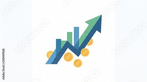 Economic Growth and Financial Success Vector Icon
