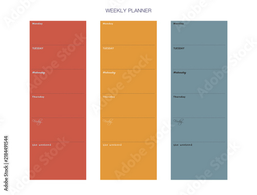 Week Planner memo sticker. 