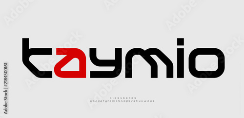 Modern technology sport logo alphabet fonts. Typography minimal urban sans serif fashion creative sport logos fonts. vector illustration