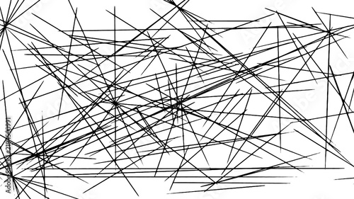 Cuadro en lienzo sharp intersecting straight line pattern isolated on transparent background, bla
