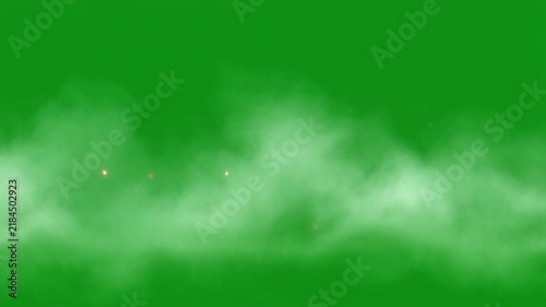 Heavy Rolling Fog Moving Across Green Screen 