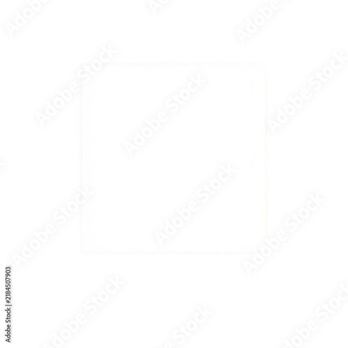 Simple white square shape on a solid black background isolated on transparent background