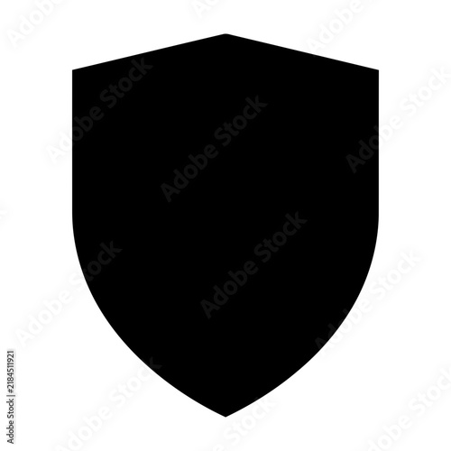 Black shield symbol icon graphic