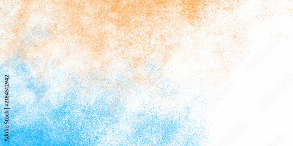 Fototapeta premium Abstract blue and orange watercolor grunge background. gentle texture. creative brush painted aquarelle background. Perfect for stationery, invitations, web design,and artistic or minimalist projects.