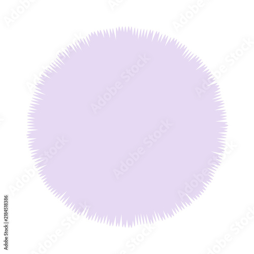 A light purple circle shape with a jagged or spiked edge transparent background
