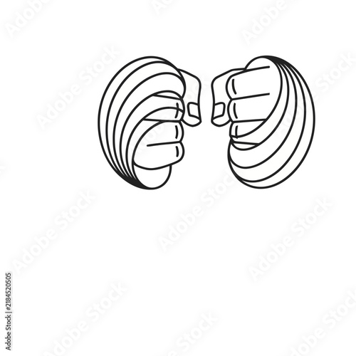 Two Fists Wrapped in Bandages