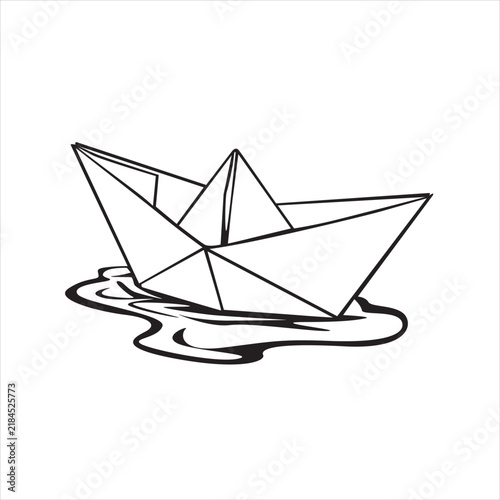 child's paper boat
