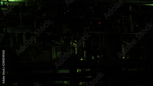 Dark Industrial Plant Releasing Steam at Night in Chidoricho Kawasaki