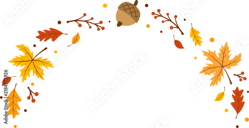 Autumn Leaves and Acorn Decorative Arch