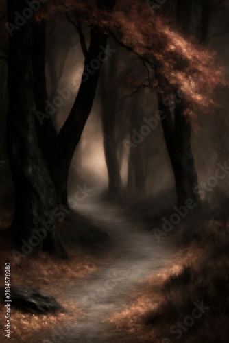 Mindful Autumn Nature Escape, Mindful Autumn Landscape for Seasonal Wellness and Peaceful Nature  , Misty Seasonal Slow Living  