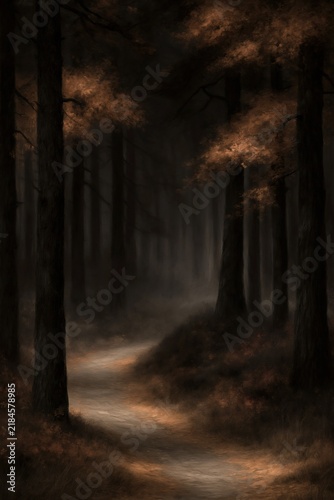 Mindful Autumn Nature Escape, Mindful Autumn Landscape for Seasonal Wellness and Peaceful Nature  , Misty Seasonal Slow Living  