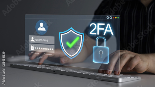 Quadro su tela Cybersecurity alert notification