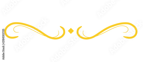 Konstfotografi Elegant Golden Flourish Decorative Divider Element for Sophisticated Typography