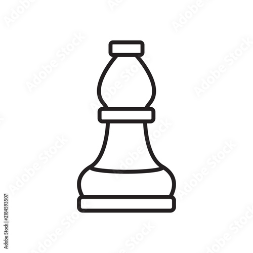 Business Strategy Chess Planning Target Outline Vector Icon