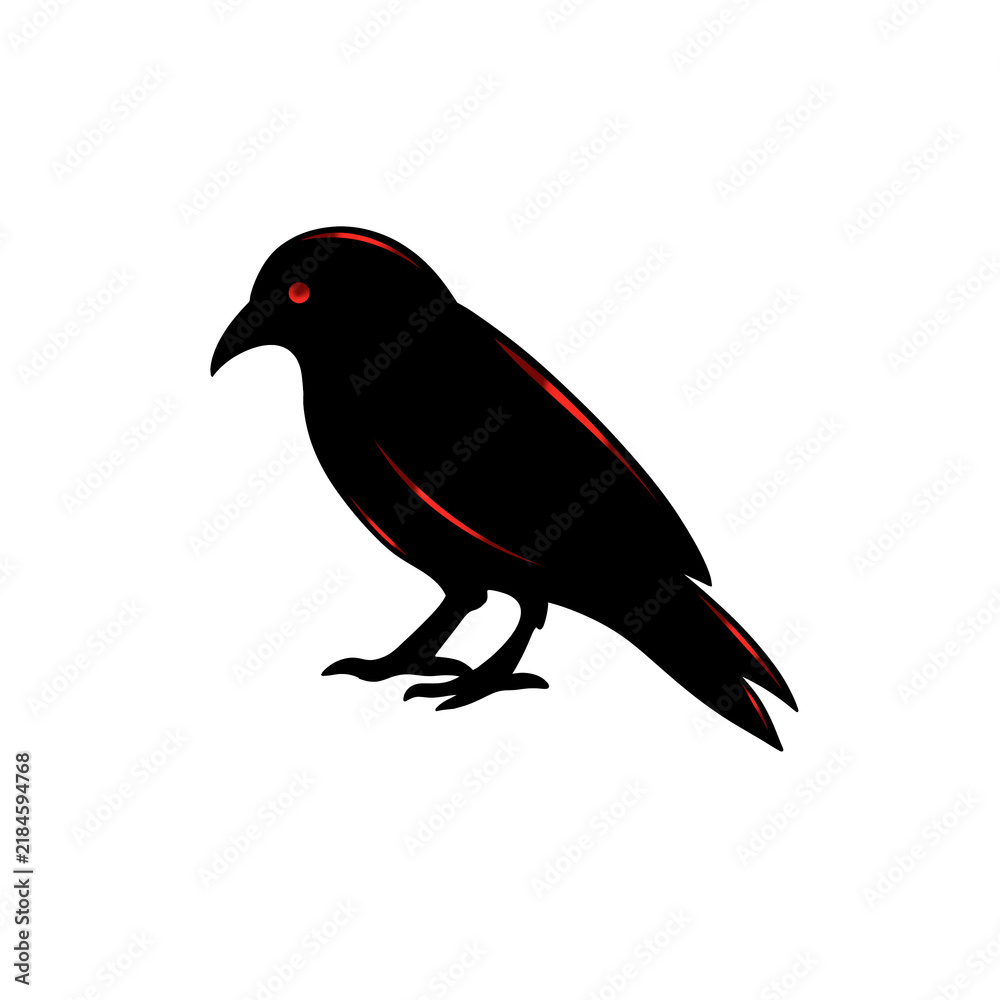 Fototapeta premium Crow transparent png silhouette