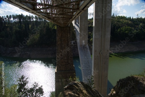 Принти на полотні extreme dry on orlik dam on vltava river czechia