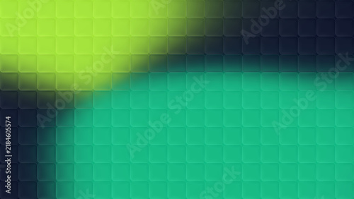 Abstract cubic glass pattern gradient background in vibrant lime green and teal tones