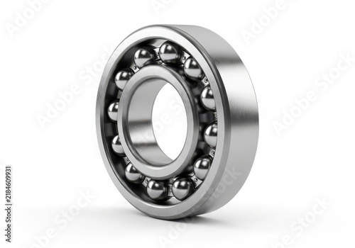 Close-up of double row ball bearing isolated on white background