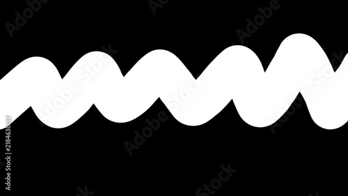 Fotografie Abstract zig zag wave line pattern on black background with abstract