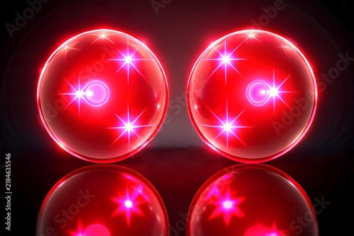 glowing neon lights
