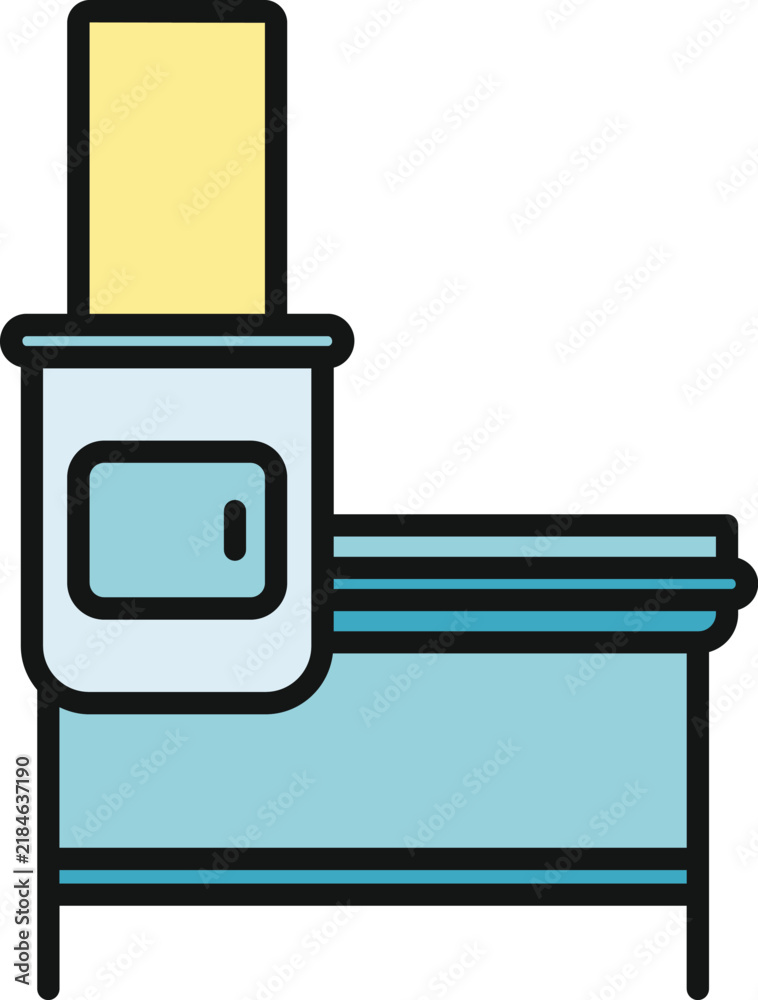 Obraz premium Traditional wood stove icon for cooking and heating in a rural house