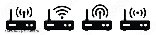 Fotografía Wifi router connection icon illustration