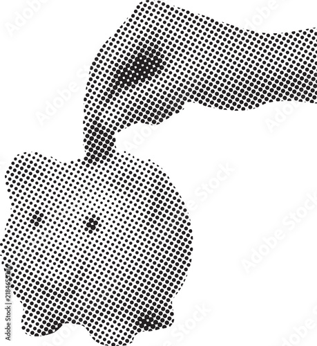 retro halftone money saving in jar dot pop art vector illustration