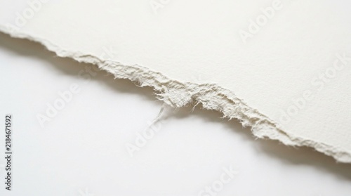 Torn paper edge, textured material, abstract background, delicate fibers