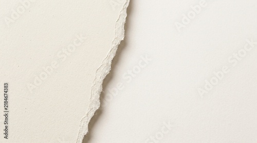 Torn Paper Texture, Rough Edge, Blank Background for Design, Copy Space