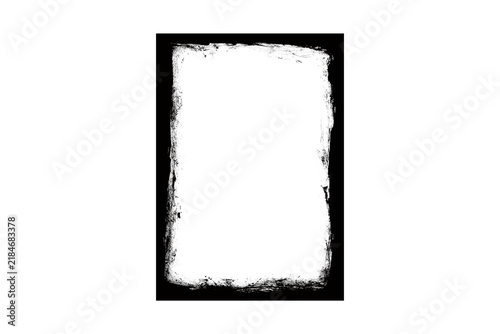 Obraz na płótnie Grunge distressed frame texture overlay isolated on transparent background