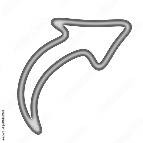 Curved Arrow Graphic Symbol