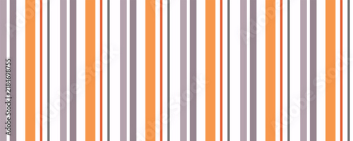 Colorful vector vertical stripes pattern. Simple seamless texture with thin and thick straight lines. Stylish abstract geometric striped background in bright colors, yellow, pink, orange, peach, blue
