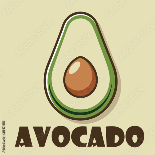 avocado design cartoon icon illustration