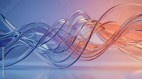 Abstract flowing liquid shapes with blue and orange gradient lighting abstract background liquid waves fluid dynamics gradient colors digital art modern texture curved lines transparent liquid