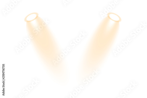 Realistic Spotlight PNG with Bright Glowing Beam and Dramatic Stage Lighting Effect Isolated on Transparent Background