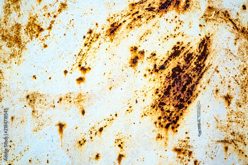 Obraz na płótnie White metal with rusty texture and marks