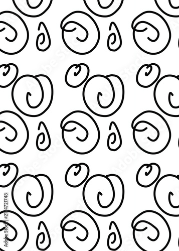 Modern Abstract Doodle Shapes Pattern Background