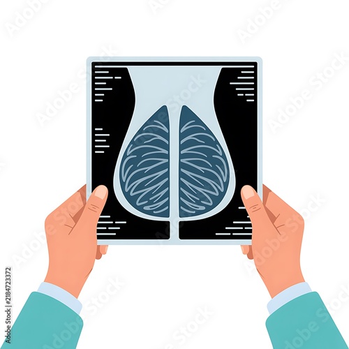 Doctor holding a chest lung x ray scan in hands