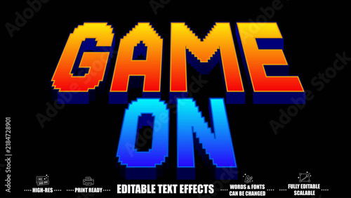 Game On Editable Text Effects – Arcade Challenge Lettering
