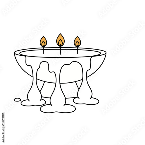 Melting Candles in a Bowl