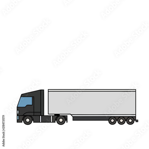 Semi-trailer truck illustration