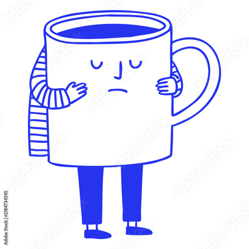 Mug Tired Coffee Cup Vector