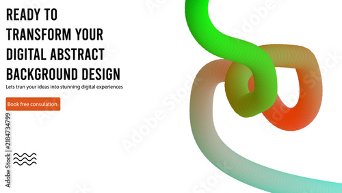 3d gradient line abstract  vector