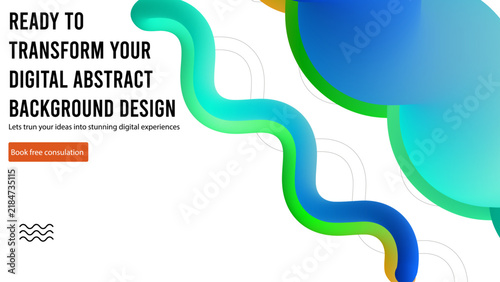 3d render, dynamic abstract geometric 3d gradient on a white background