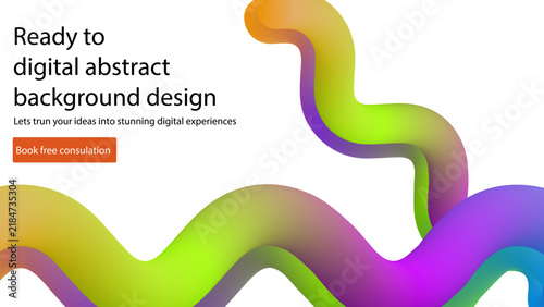 3d gradient line abstract 