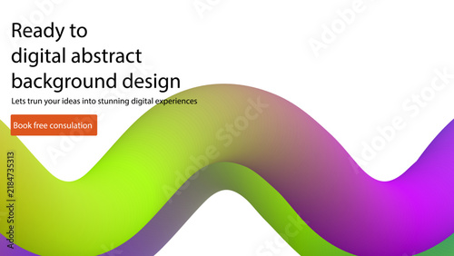 3d gradient line abstract  vector